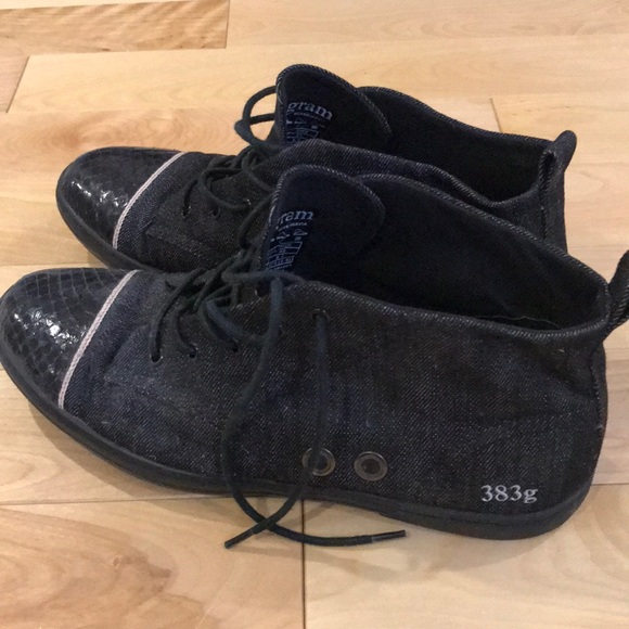 Black selvedge raw denim black shoes - Picture 2 of 4